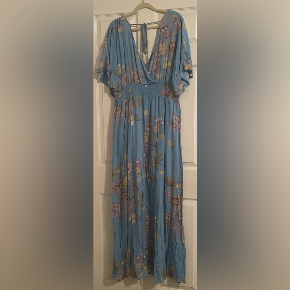 ODDY blue maxi dress, size 2X, new without tags